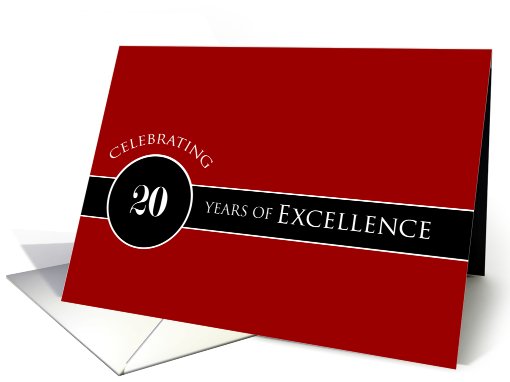 Business 20th Anniversary Party Invitation Circle of Excellence card