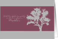 Sympathy Loss of Mother Tree Silhouette card