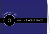 Business Employee 3rd Anniversary/Circle of Excellence card