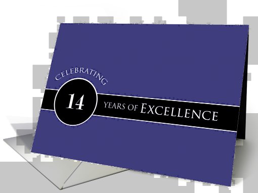 Business Employee Appreciation Celebrate 14 Years Blue... (917212)