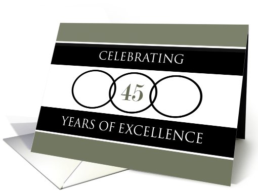 Business 45th Anniversary Green Circles of Excellence card (920254)