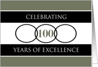 Business 100th Anniversary Green Circles of Excellence card