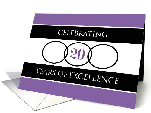 Business 20th Anniversary Purple Circles of Excellence card (920275)