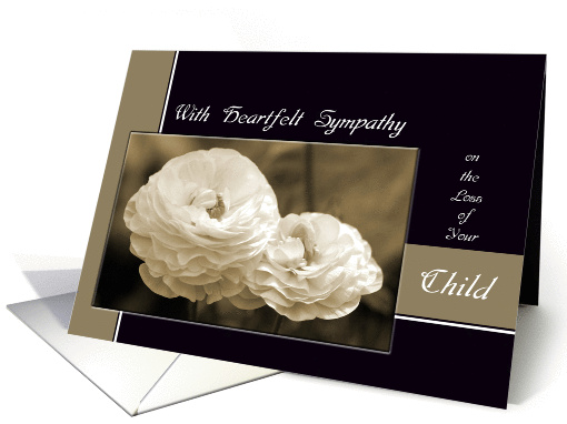 Sympathy Loss of Child ~ White Flowers card (927004)