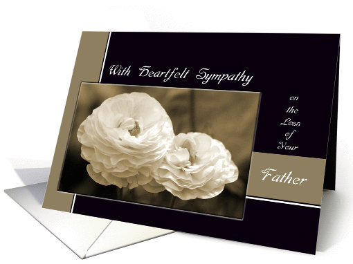Sympathy Loss of Father ~ White Flowers card (927005)