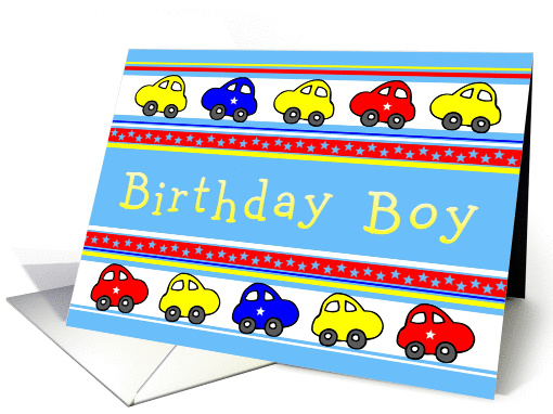 Birthday Boy Cars and Stars card (927300)