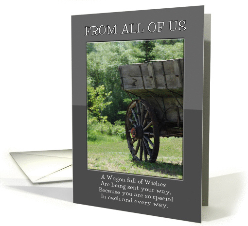 Father's Day From All of Us Wagon Full of Wishes card (930217)