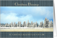 Christmas Blessings to Daughter & Son-in-law Country Winterscape card