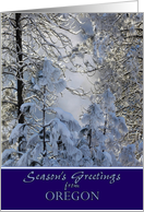 Season’s Greetings from Oregon ~ Snow Covered Winter Trees card