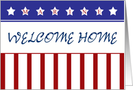 Welcome Home for Marine ~ Patriotic Stars and Stripes card