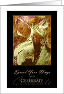 Happy Birthday ~ Spread Your Wings and Celebrate Abstract Painting card