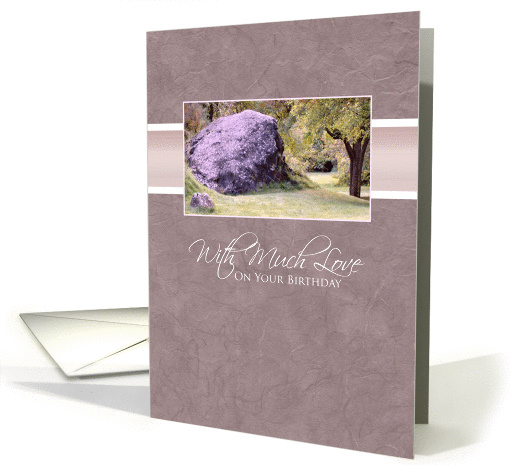 Birthday With Much Love Along the Park Path card (935013)