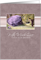 Birthday With Much Love Along the Park Path card