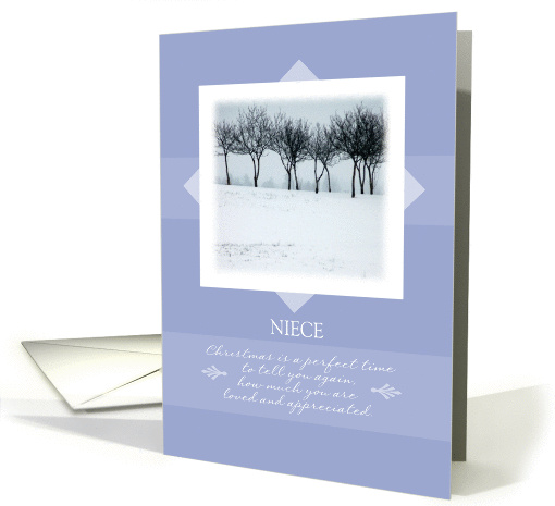 Merry Christmas to Niece ~ Orchard Trees in Winter card (935696)
