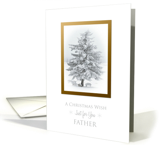 Christmas Wish for Father Snow Scene in the Country card (937415)