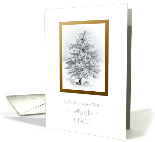 Christmas Wish for Uncle Snow Scene in the Country card (937453)