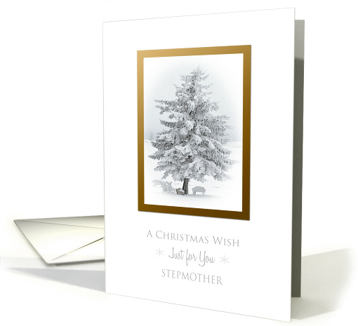 Christmas Wish To Stepmother Snow Scene in the Country card (937468)