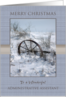 Christmas to Administrative Assistant ~ Farm Implement in the Snow card