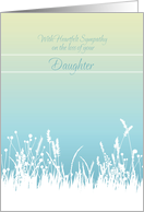 Sympathy Loss of Daughter Soft Grasses card