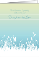 Sympathy Loss of Daughter-in-Law Soft Grasses card