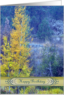 Happy Birthday Serene Reflection in the Woods card