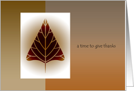 Business Thanksgiving to Customers/Clients ~ A Time to Give Thanks card