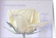 Sympathy Loss of Aunt ~ Pencil Sketched Rose on Old Paper card