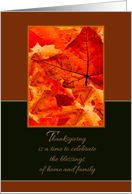 Thanksgiving Blessings of Home and Family ~ Colors of Autumn/Fall card