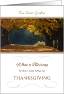 Thanksgiving Birthday for Godson ~ What a Blessing Autumn Path card