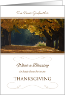 Thanksgiving Birthday for Godmother ~ What a Blessing Autumn Path card