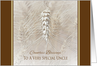 Thanksgiving Wheat To Uncle ~ Countless Blessings card