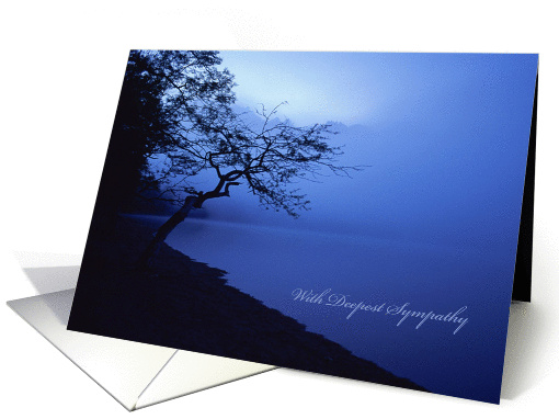 Sympathy ~ On the Shore Warm Blue Silhouette card (973221)