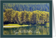 Happy Autumn Birthday ~ Fall Reflections on the Water card