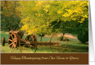Thanksgiving From Our Farm to Yours ~ VintageTractor in the Yard card