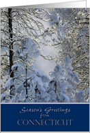 Season’s Greetings from Connecticut ~ Snow Covered Trees card