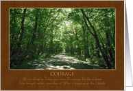 Encouragement Courage Tree Lined Path card