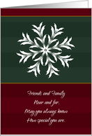 Christmas Snowflake card