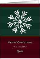 Christmas Snowflake For Uncle card