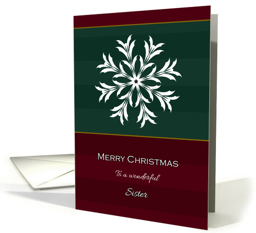 Christmas Snowflake To Sister card (987159)