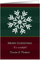 Christmas Snowflake To Cousin a Partner card