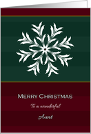 Christmas Snowflake To Aunt card