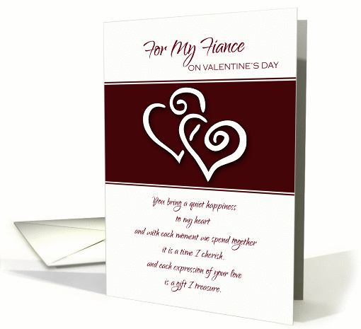 Valentine's Day For My Fiance ~ Intertwining Hearts card (989919)