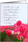 Gift of a Mother’s Love - Pink Tulip Mother’s Day Card