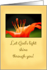 Orange Lily - Baptism Card