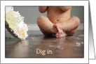 Dig In Birthday Cake card