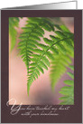 Two Ferns Touching Thank You for Kindness card