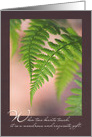 Ferns - Two Hearts Touch Engagement card