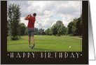 Golfer Happy Birthday card