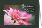 When Love Blossoms Dahlia Wedding Congratulations card