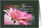 When Love Blossoms Dahlia Engagement Congratulations card